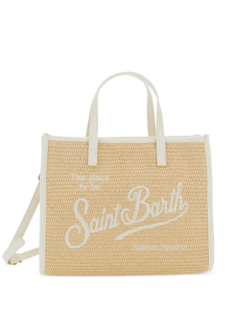 MC2 Saint Barth Kids Vivian logo-embroidered woven tote bag