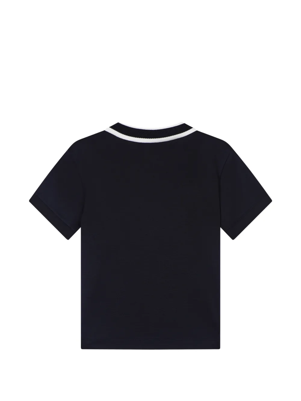 Emporio Armani Kids T-shirt met kraag en logo Blauw