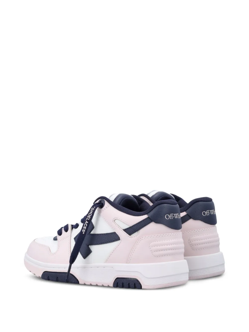  Off-white Leather Sneakers - Pink 