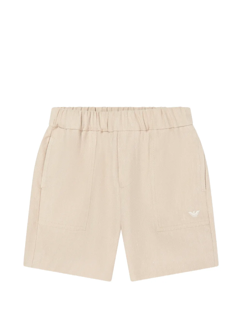 Emporio Armani Kids elasticated logo shorts - Toni neutri