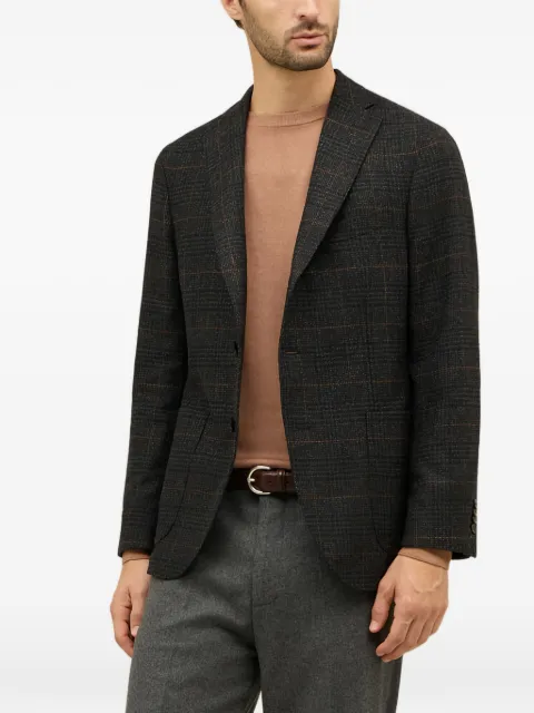 Boglioli prince of wales three-button blazer