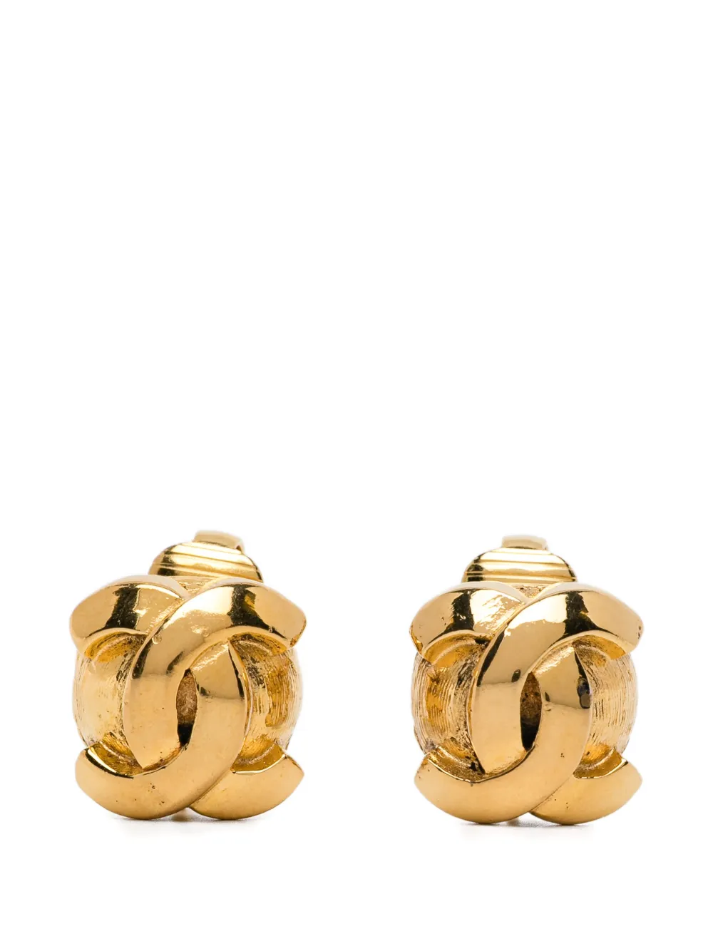 CHANEL Pre-Owned round clip-on earrings - Oro