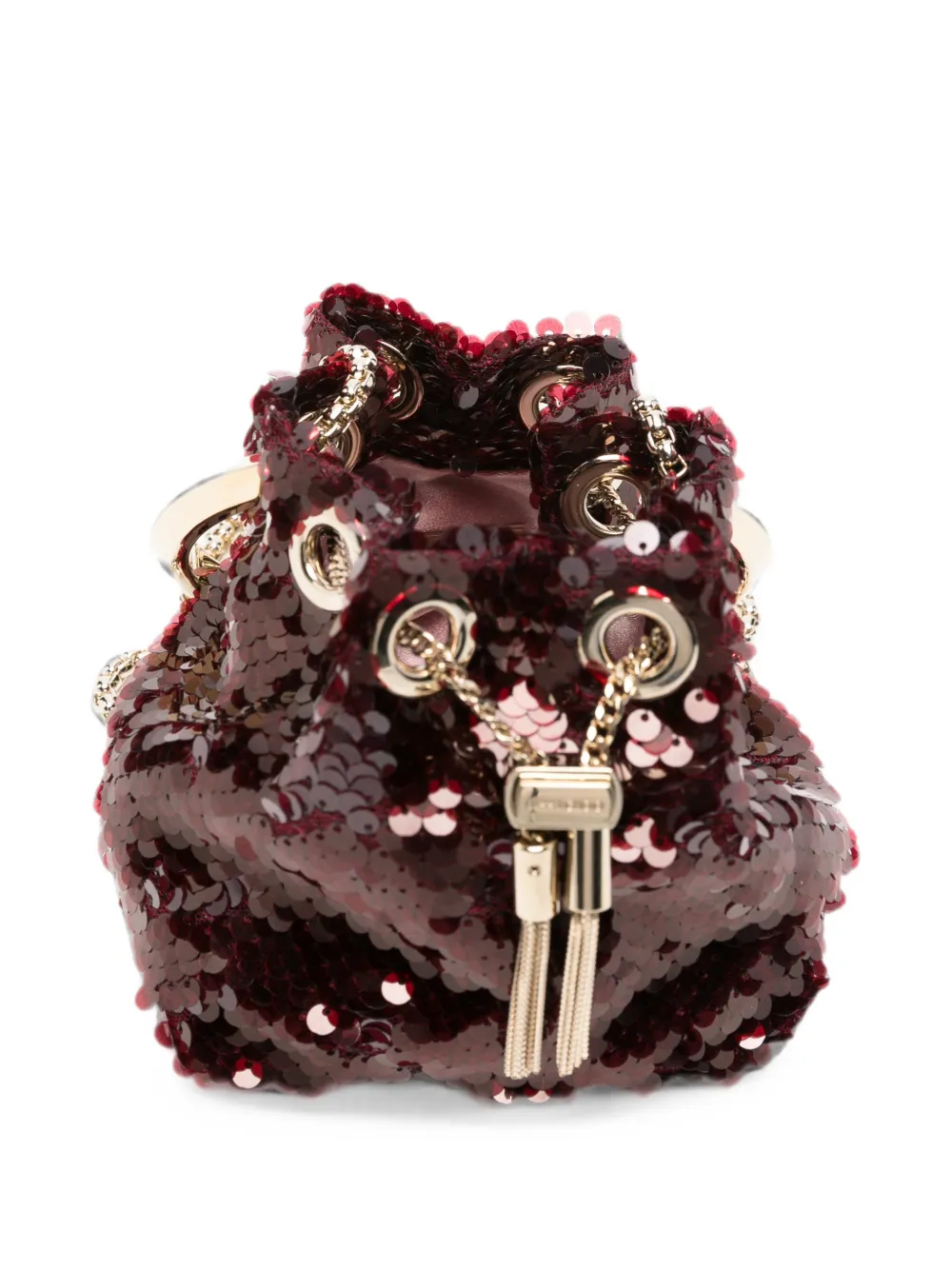 Jimmy Choo Bon bucket-tas met pailletten Rood
