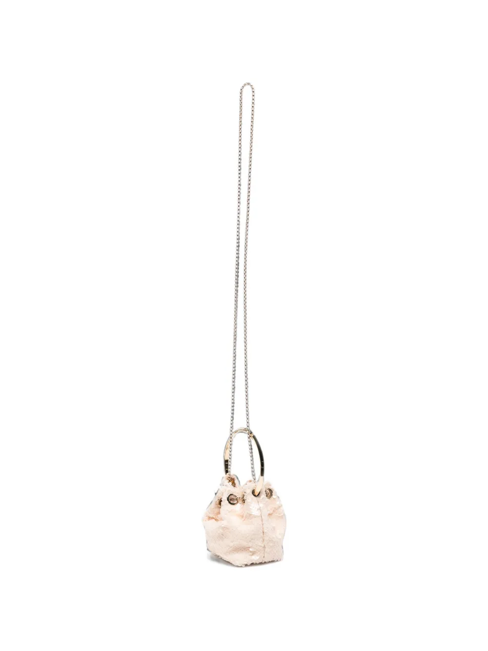 Jimmy Choo Bon bucket-tas met pailletten Beige
