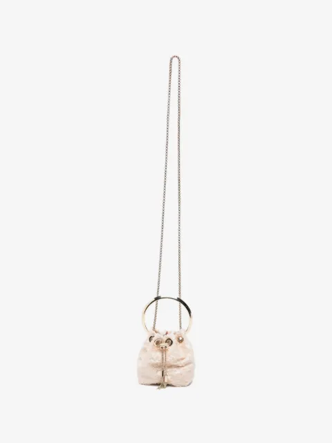 Jimmy Choo mini Bon Bon sequin-embellished bucket bag