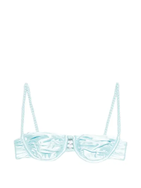 Isa Boulder ruched weave bikini top