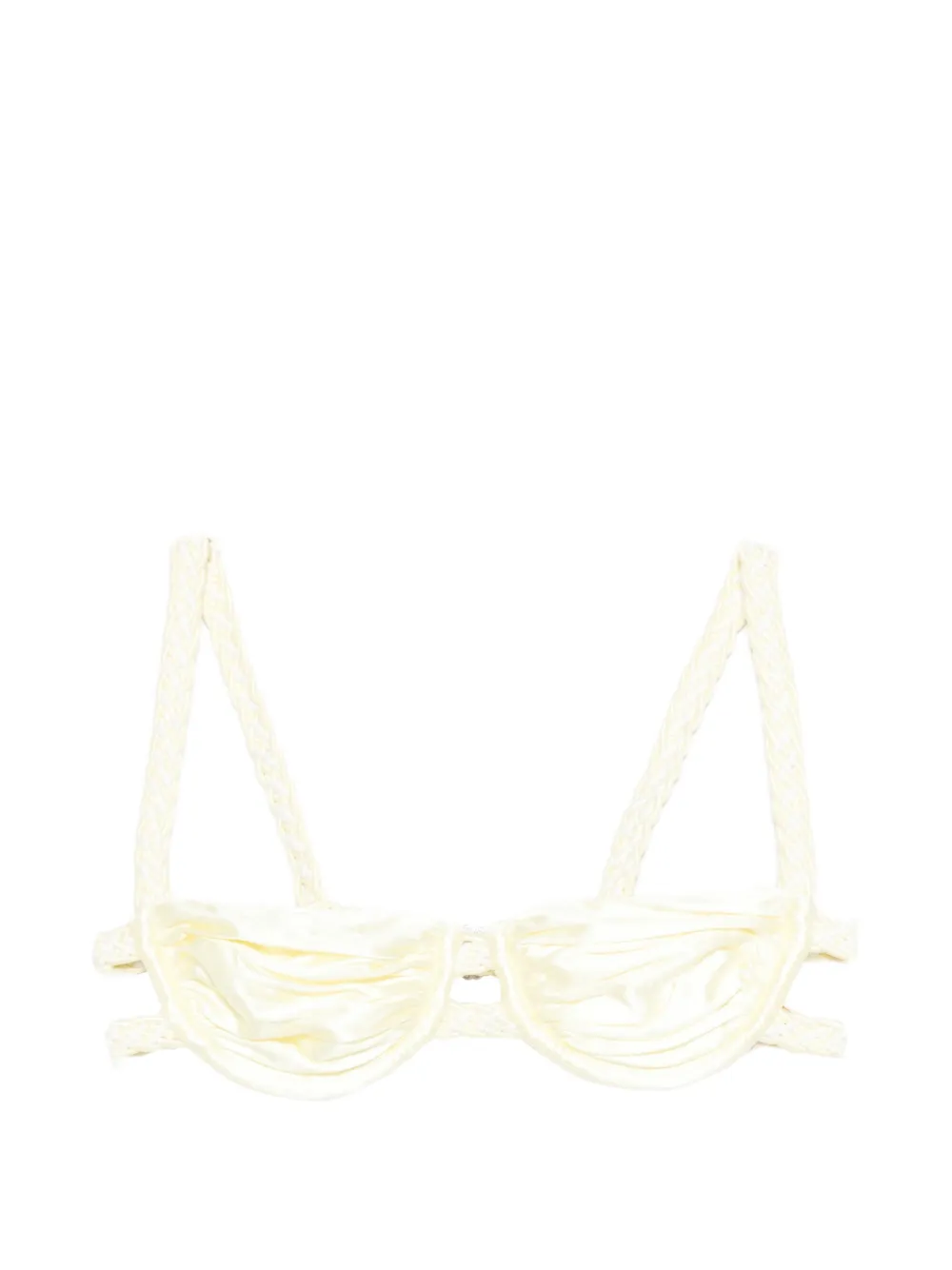 Isa Boulder weave strap bikini top - Giallo