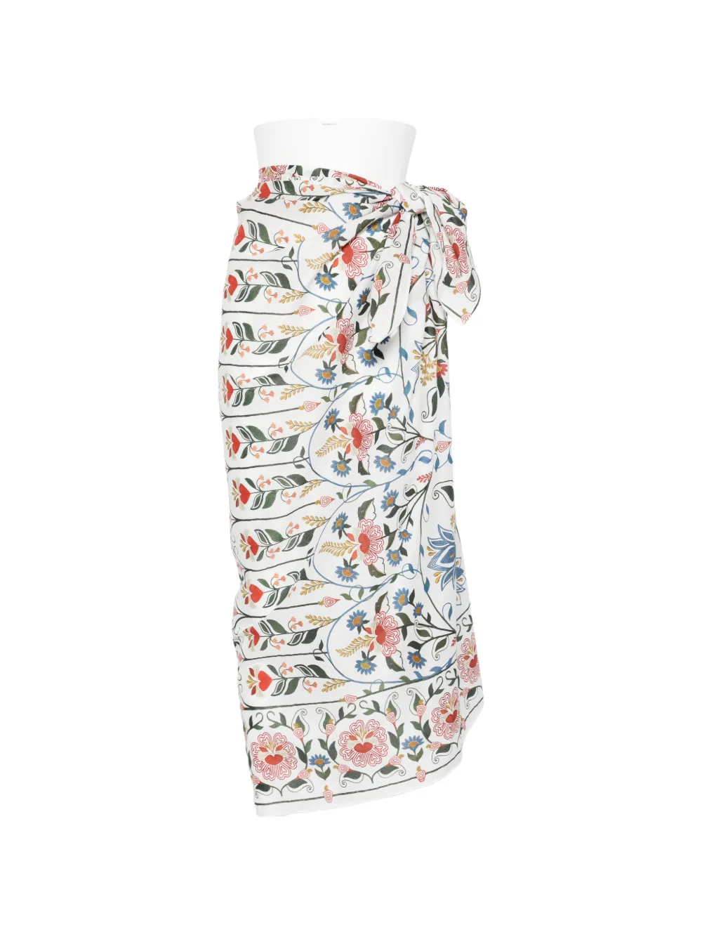 FARM Rio floral-print sarong - Bianco
