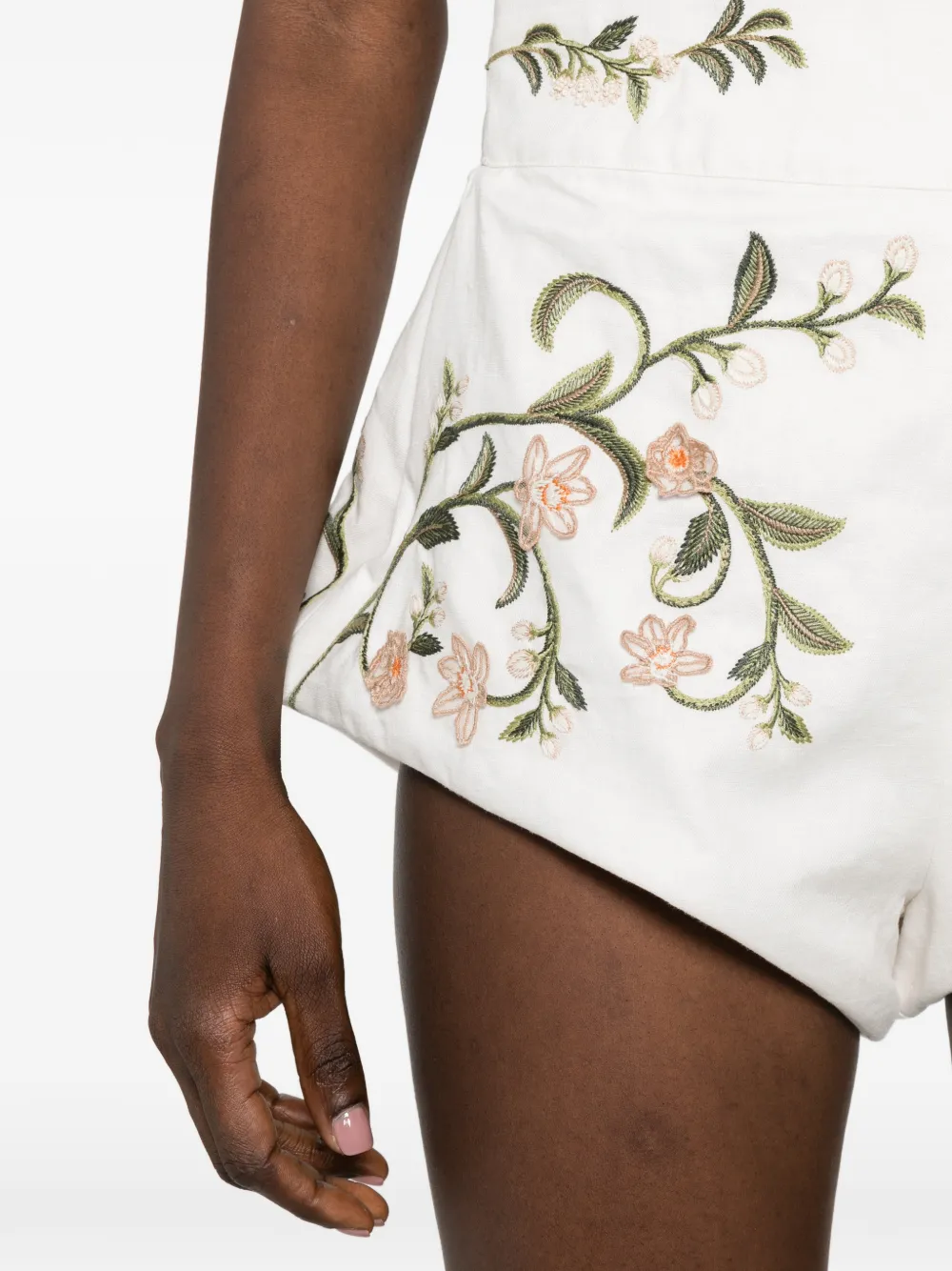 Agua by Agua Bendita Gatti Valle Shorts in Neutrals, view 5