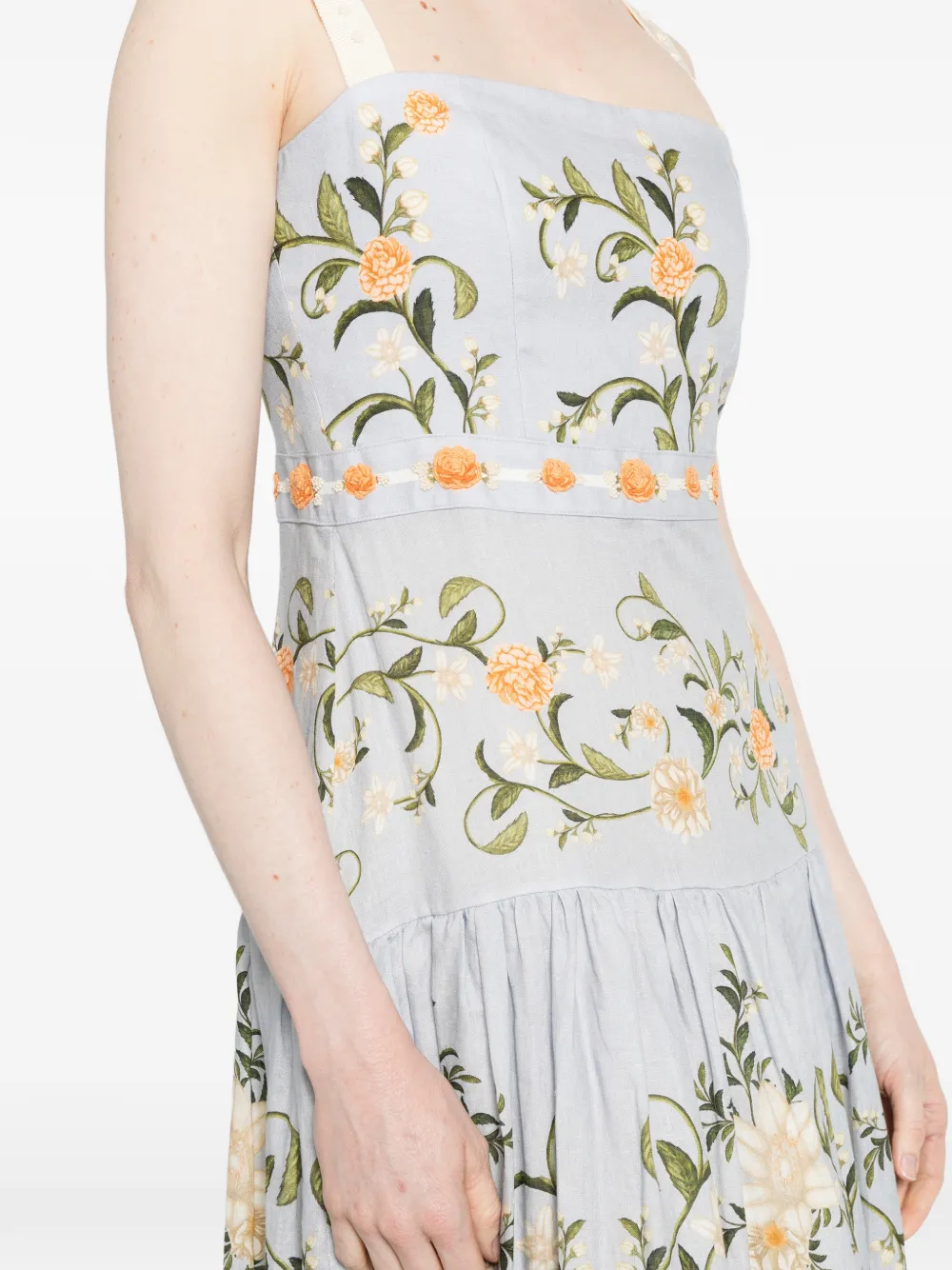 Agua By Agua Bendita Maxi-jurk met bloemenprint Blauw