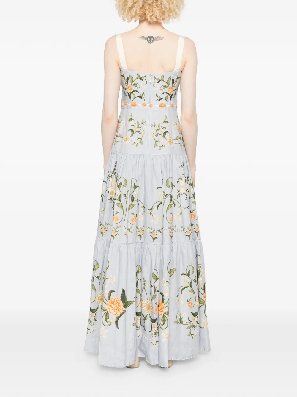 Agua By Agua Bendita Maxi-jurk met bloemenprint Blauw