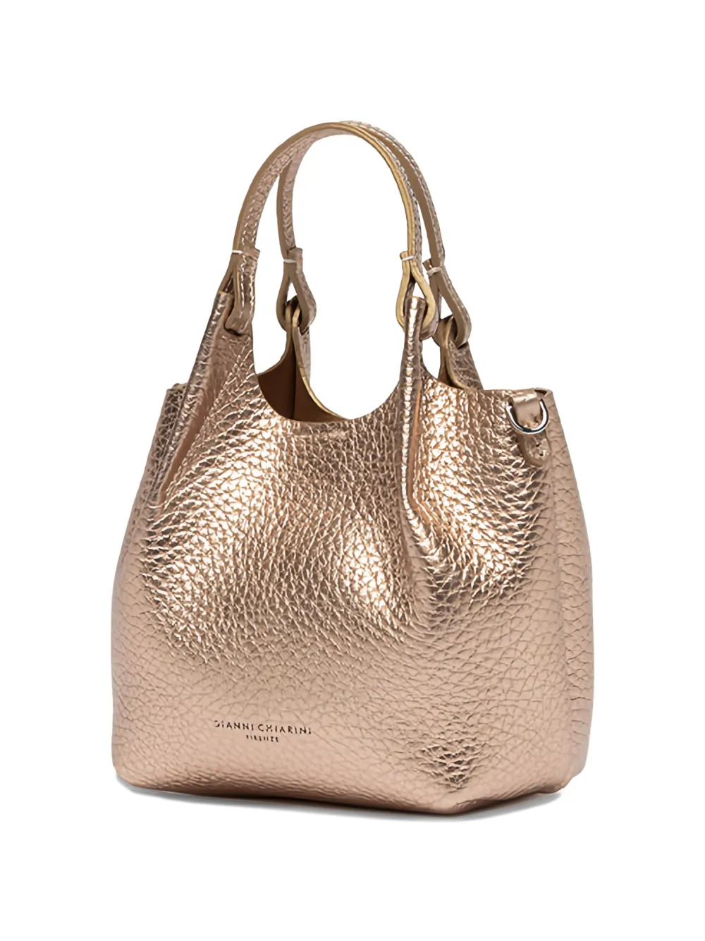 GIANNI CHIARINI Leren schoudertas Beige