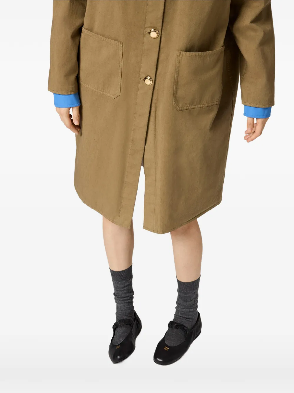 patch-pocket embroidered-logo coat