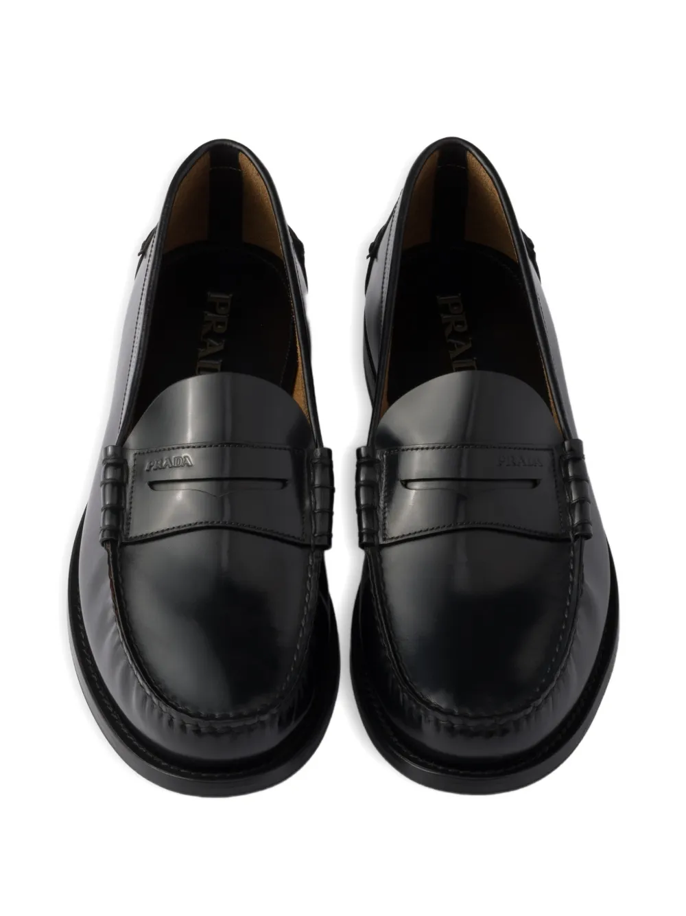 Prada Sneakers van geborsteld leer Zwart