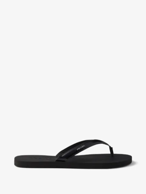Prada logo-print leather sandals
