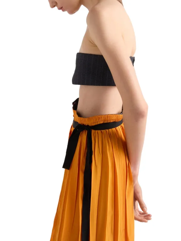 Prada Patchwork Midi Skirt | Orange | FARFETCH