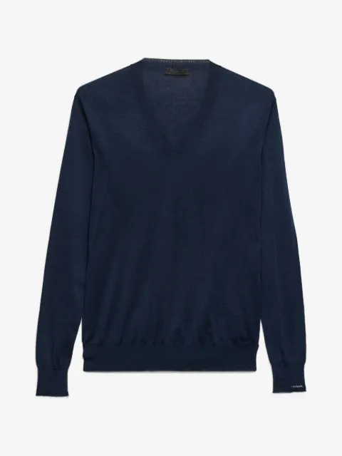Prada V-neck ribbed sweater