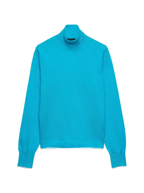 Prada logo-embroidered turtleneck sweater