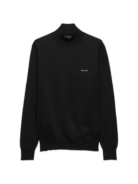 Prada Rollkragenpullover mit Logo-Stickerei