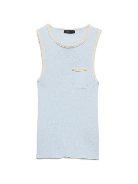 Prada contrast-trim tank top