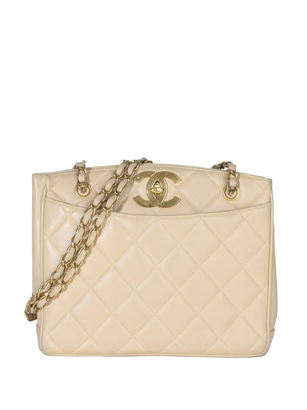 CHANEL Pre-Owned 1994-1996 CC quilted shoulder bag - Toni neutri