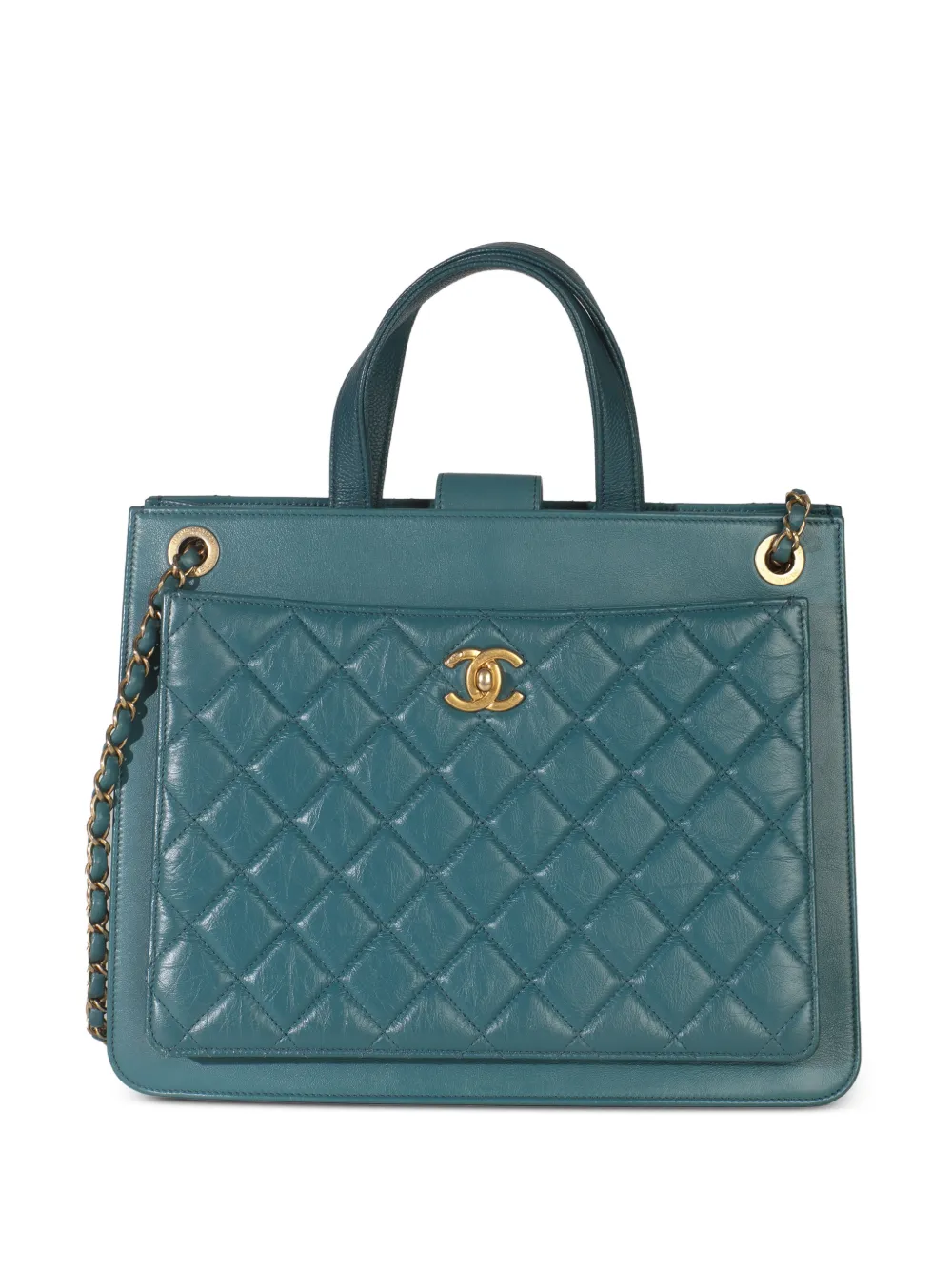 CHANEL Pre-Owned 2019 large Affinity tote bag - Blu