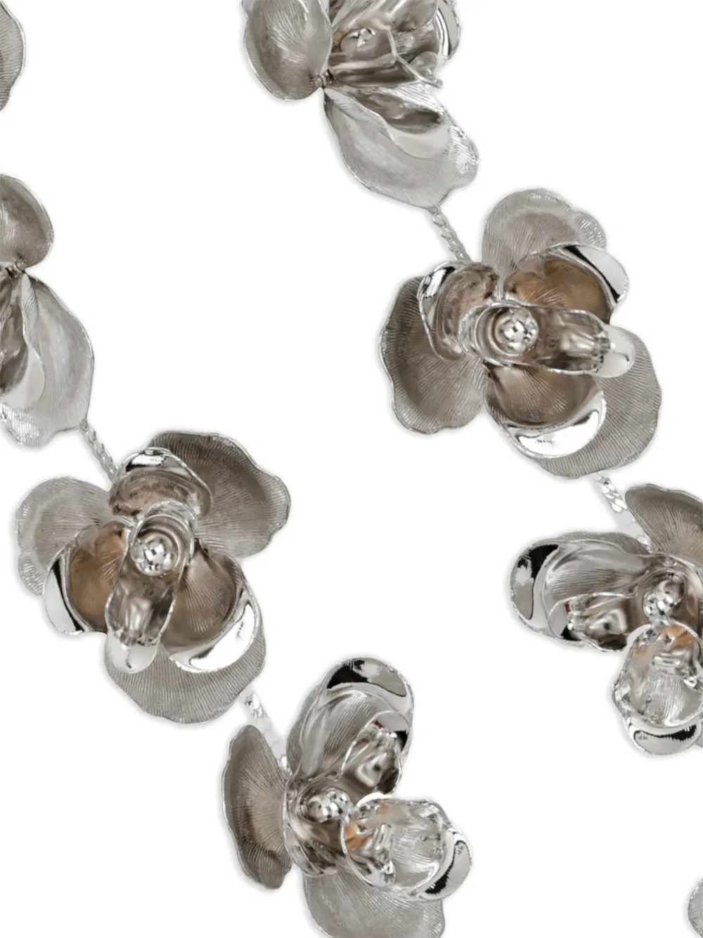  Jennifer Behr Larena Floral Drop Earrings - Silver 