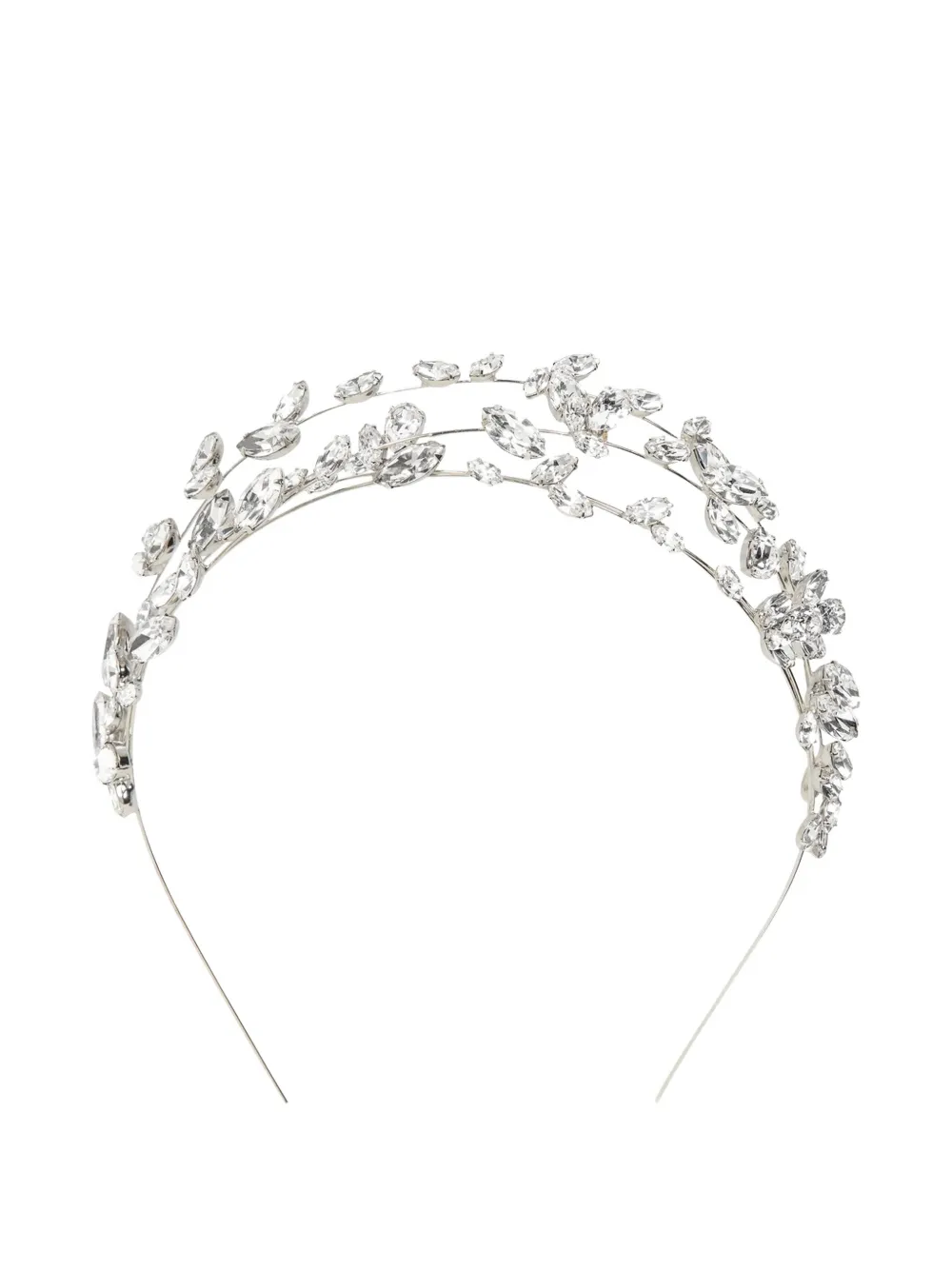 Jennifer Behr Tiara Jasenia con cristalli - Argento