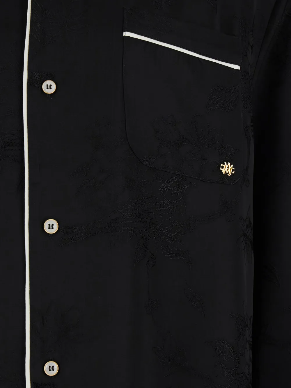 piping-detail shirt