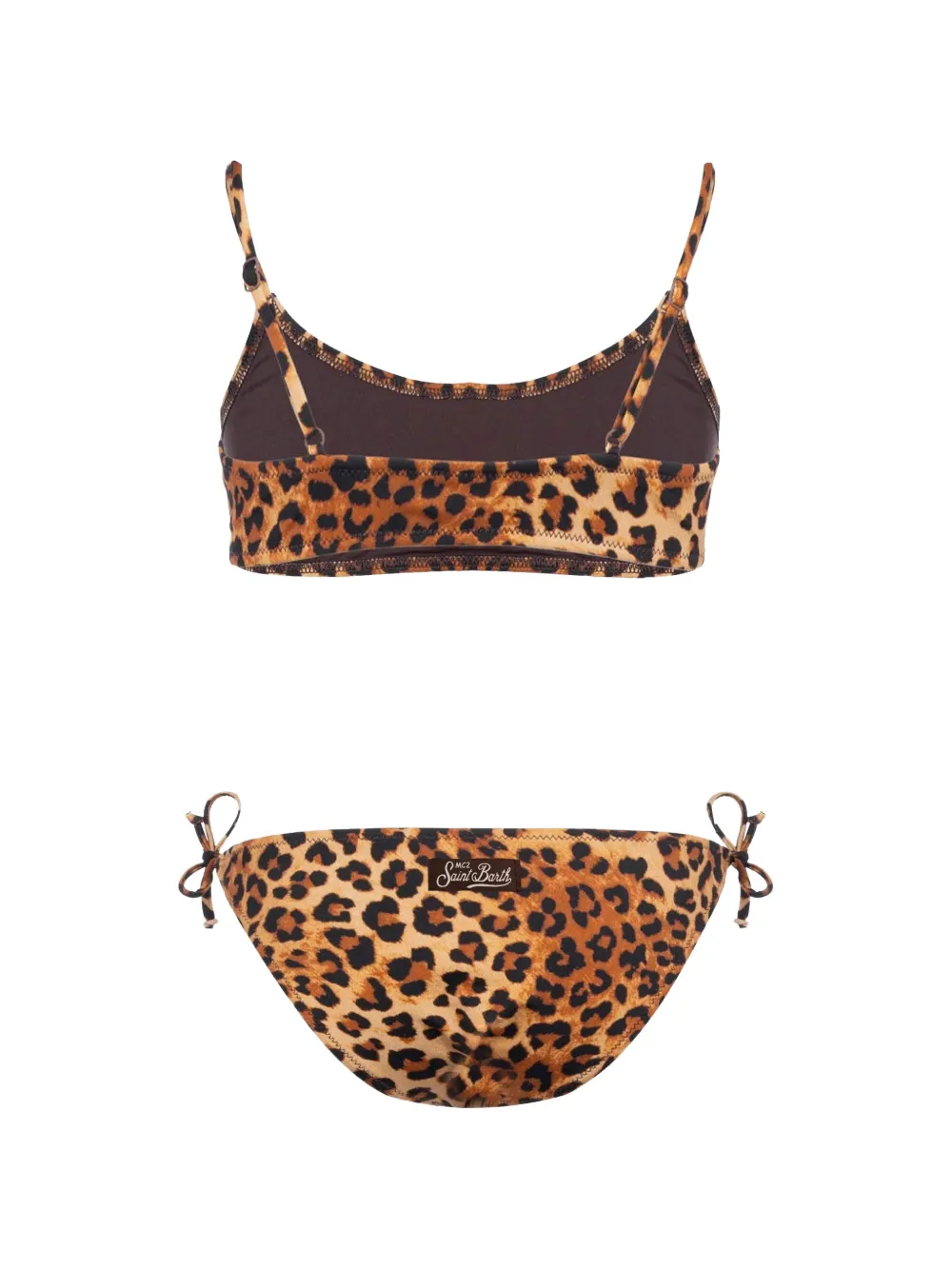 MC2 Saint Barth Kids Jaiden bikini met luipaardprint Bruin