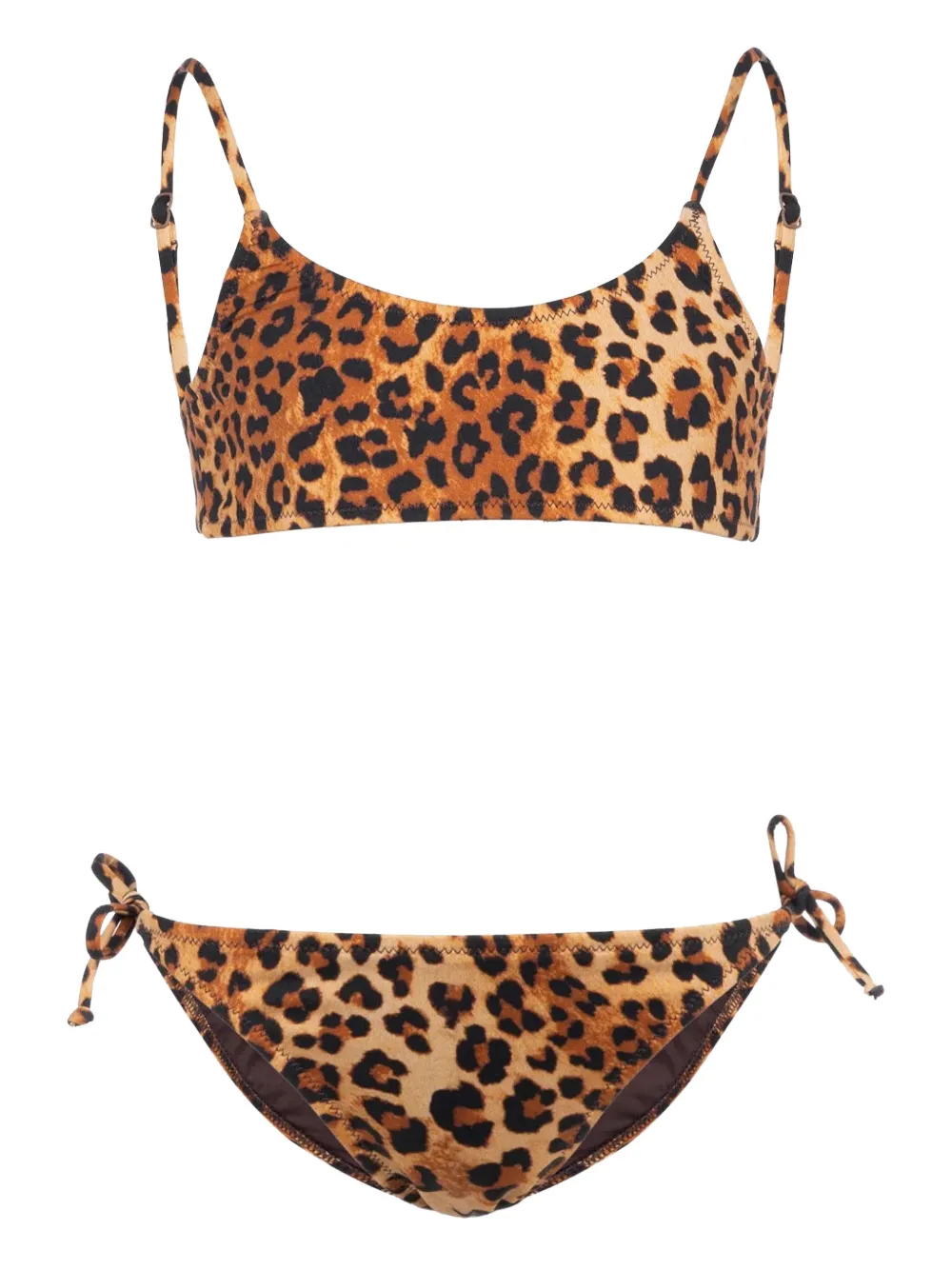 MC2 Saint Barth Kids Jaiden leopard-print swimwear - Braun