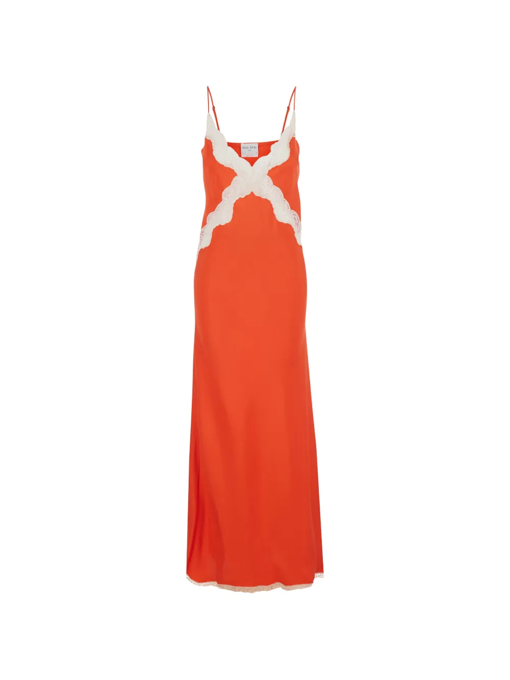 Forte Forte lace-trim sleeveless maxi dress - Arancione