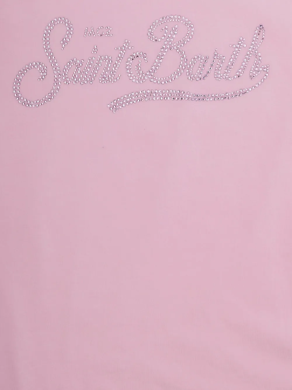 MC2 Saint Barth Kids Elly T-shirt met logo van stras Roze
