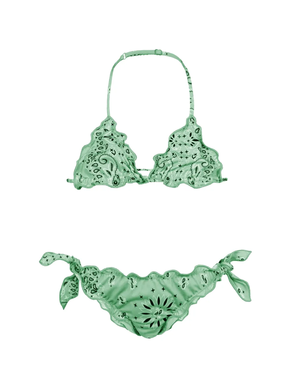 MC2 Saint Barth Kids paisley-print bikini - Verde