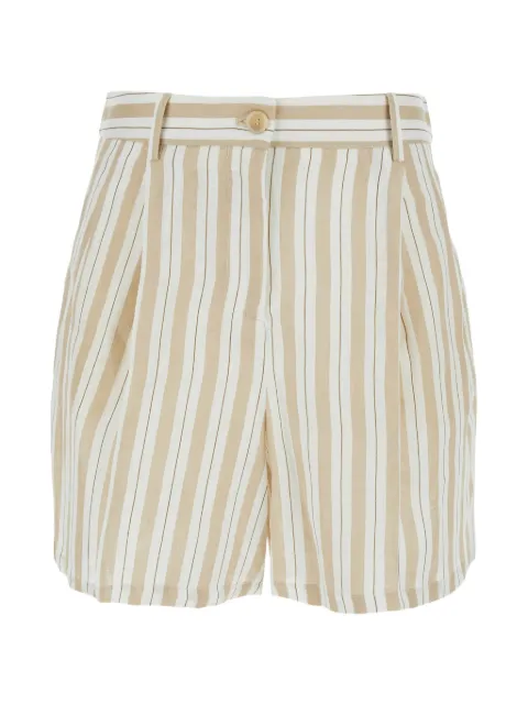 Semicouture shorts con pinzas a rayas