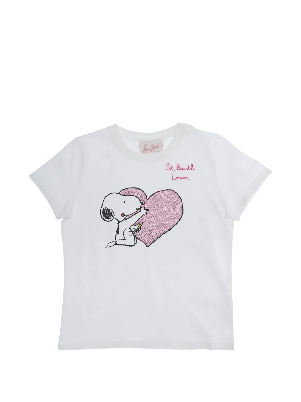 MC2 Saint Barth Kids Elly Snoopy rhinestone-embellished T-shirt - Bianco