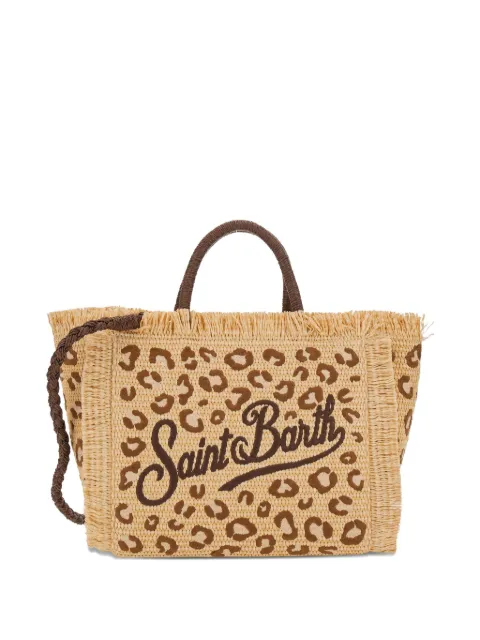 MC2 Saint Barth Kids Colette fringe animal-pattern tote bag