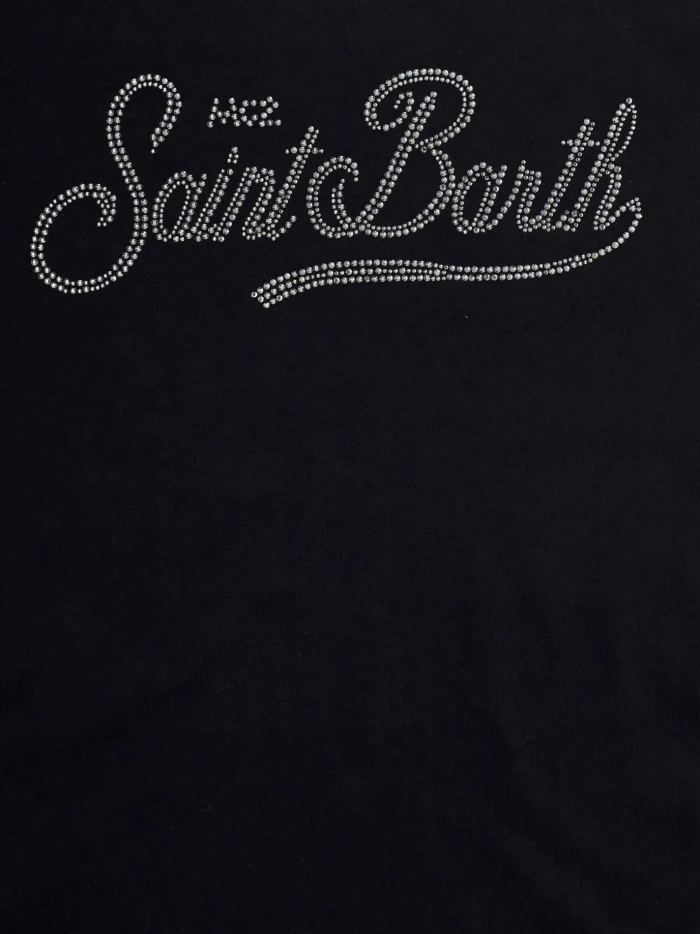 MC2 Saint Barth Kids Elly T-shirt met logo Zwart