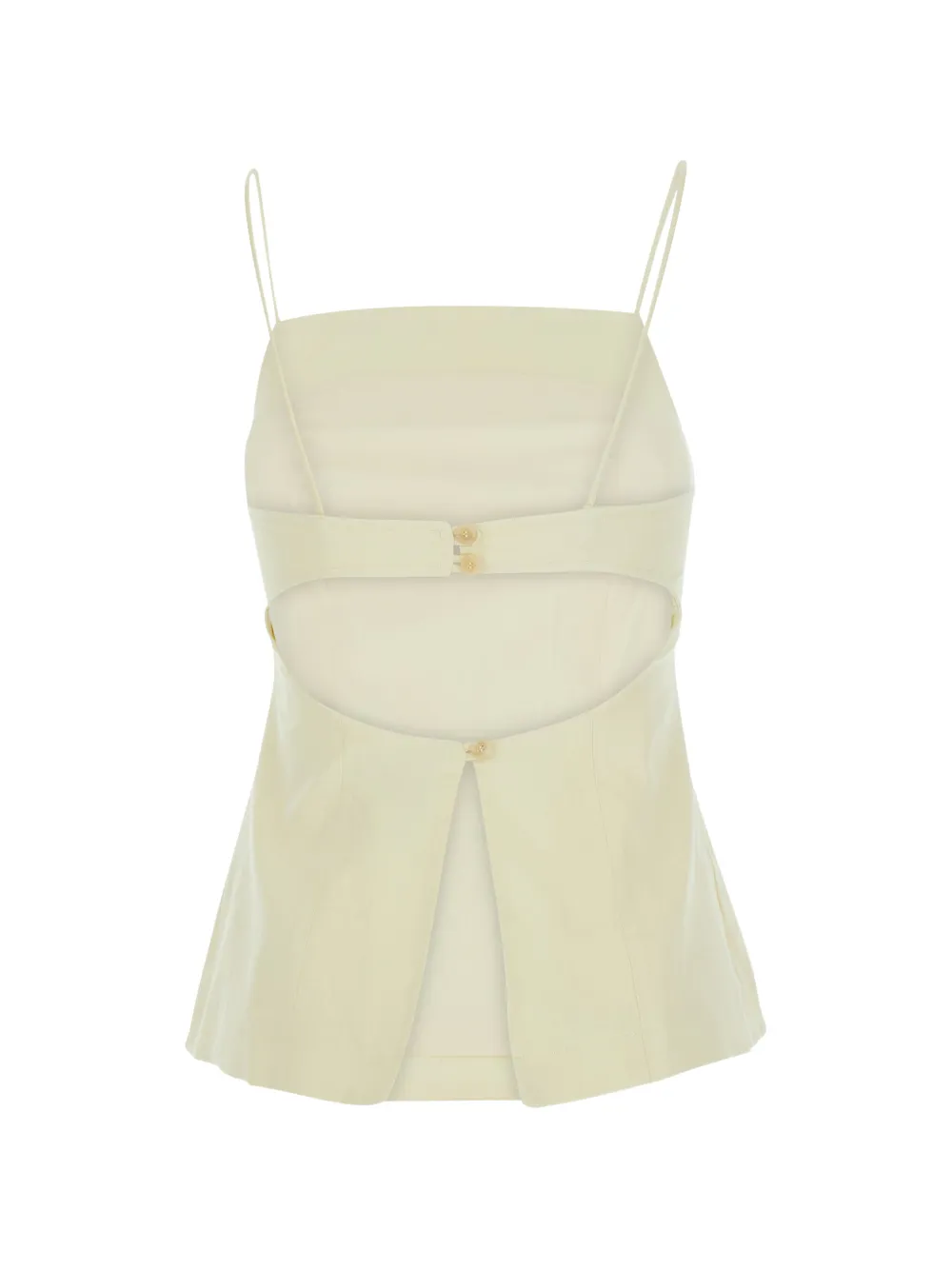 Semicouture Top met spaghettibandjes en uitgesneden details Geel