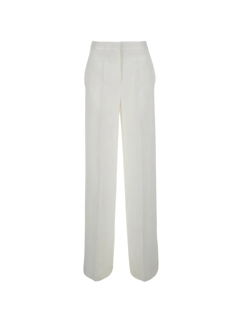 Semicouture pressed-crease straight-leg trousers - Bianco