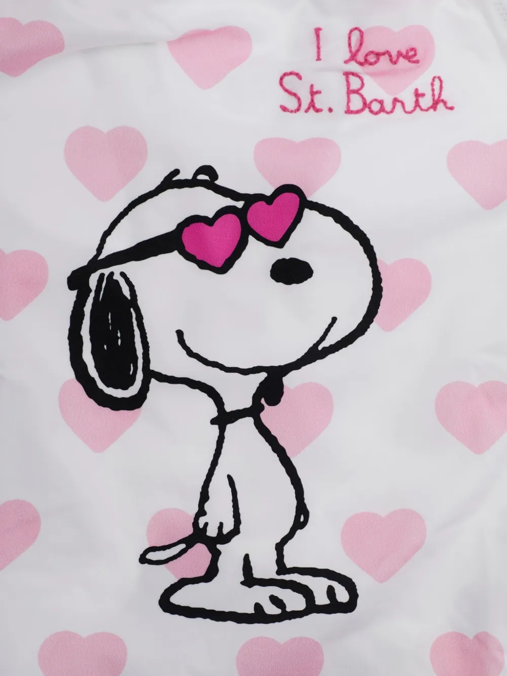  Mc2 Saint Barth Kids Bañador Snoopy Con Motivo De Corazón - Blanco 