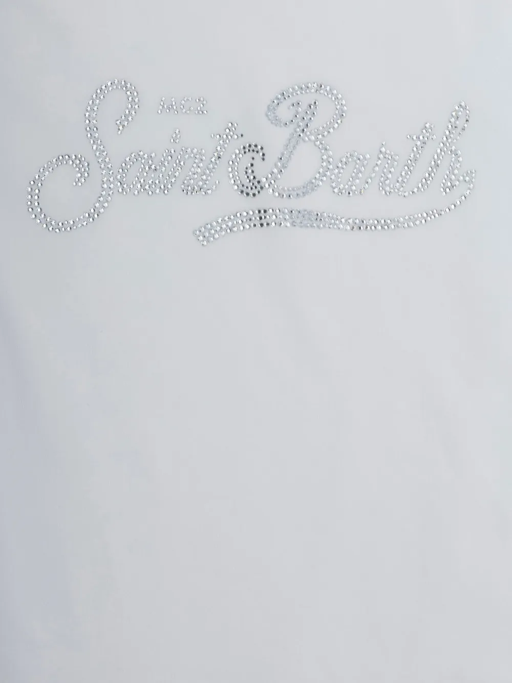 MC2 Saint Barth Kids T-shirt met logo van stras Wit