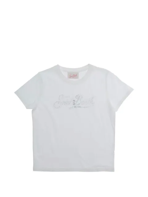 MC2 Saint Barth Kids rhinestone-logo T-shirt