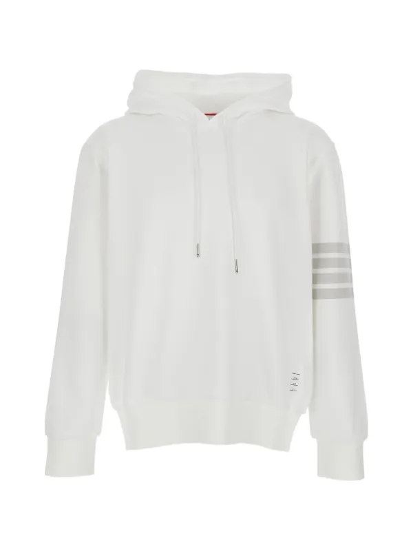 Thom Browne 4BAR ドローストリングパーカー | ホワイト | FARFETCH JP