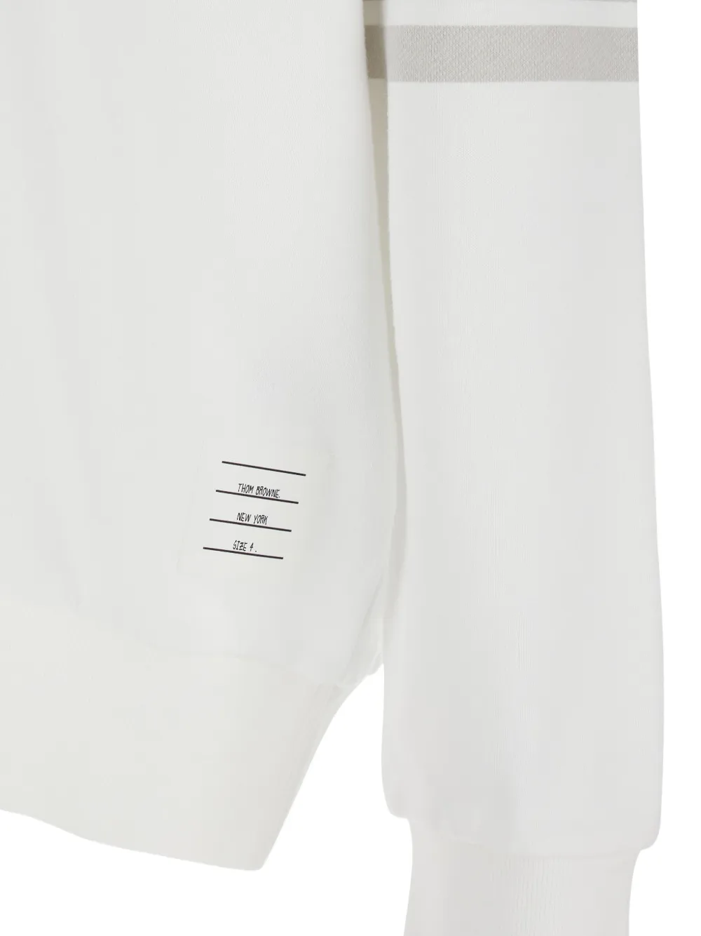  Thom Browne Drawstring 4-bar Hoodie - White 