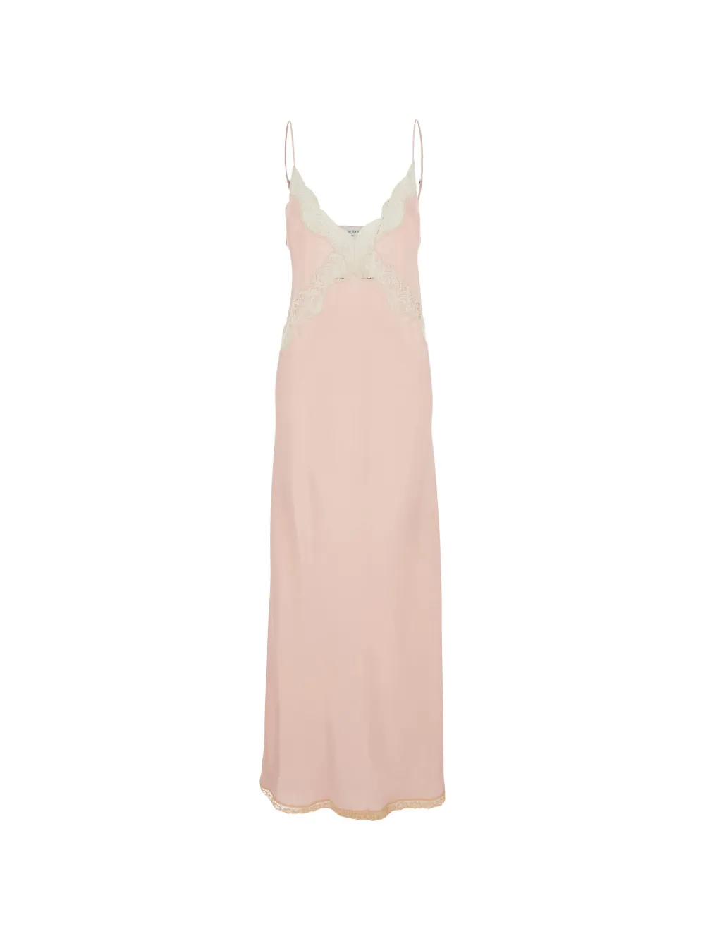 Forte Forte lace-trim sleeveless maxi dress - Rosa