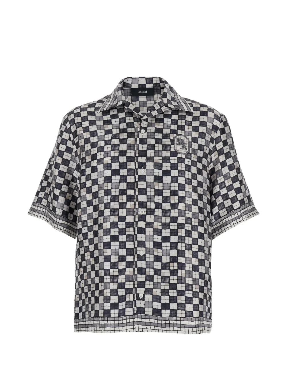 AMIRI checked short-sleeve shirt - Black