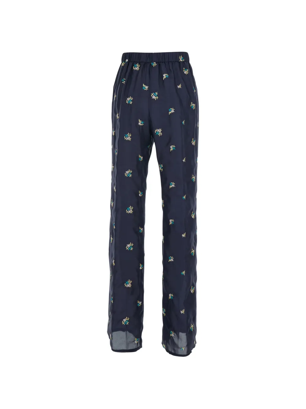Forte Broek met bloemenprint Blauw