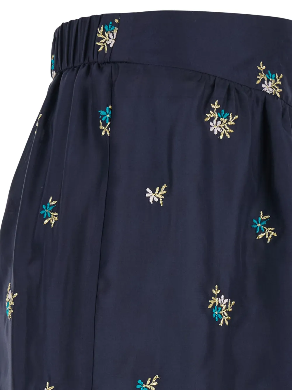 Forte Broek met bloemenprint Blauw