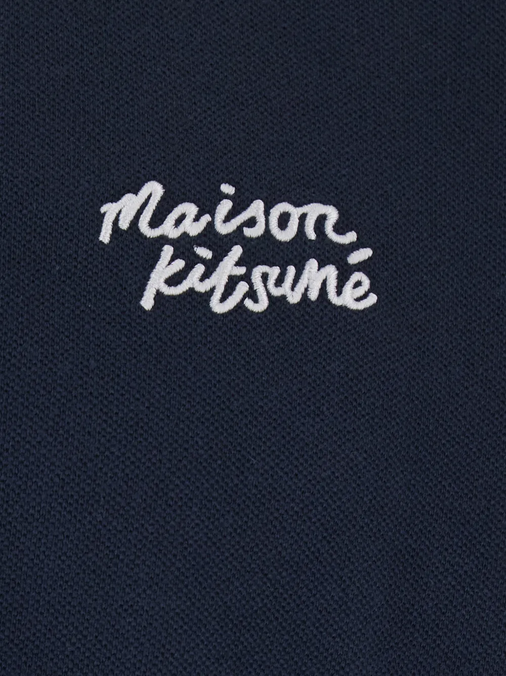 Maison Kitsuné Katoenen poloshirt met geborduurd logo Blauw